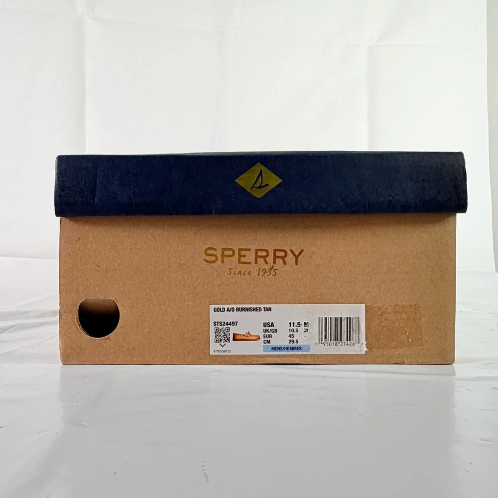 Sperry Gold Cup Authentic Original Burnished Tan Boat Shoes Men's Size 11.5 M